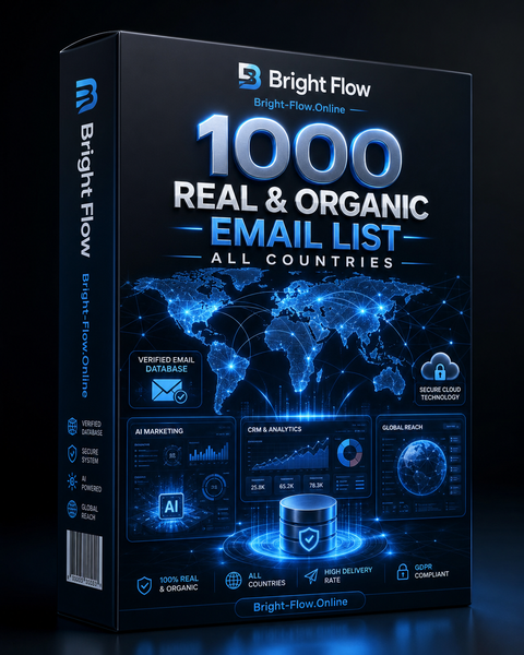 1000 Real &amp; Organic Email List (All Countries)
