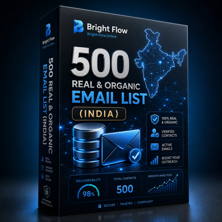 500 Real & Organic Email List (India)