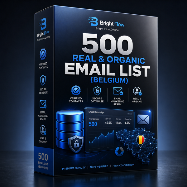 500 Real &amp; Organic Email List (Belgium)