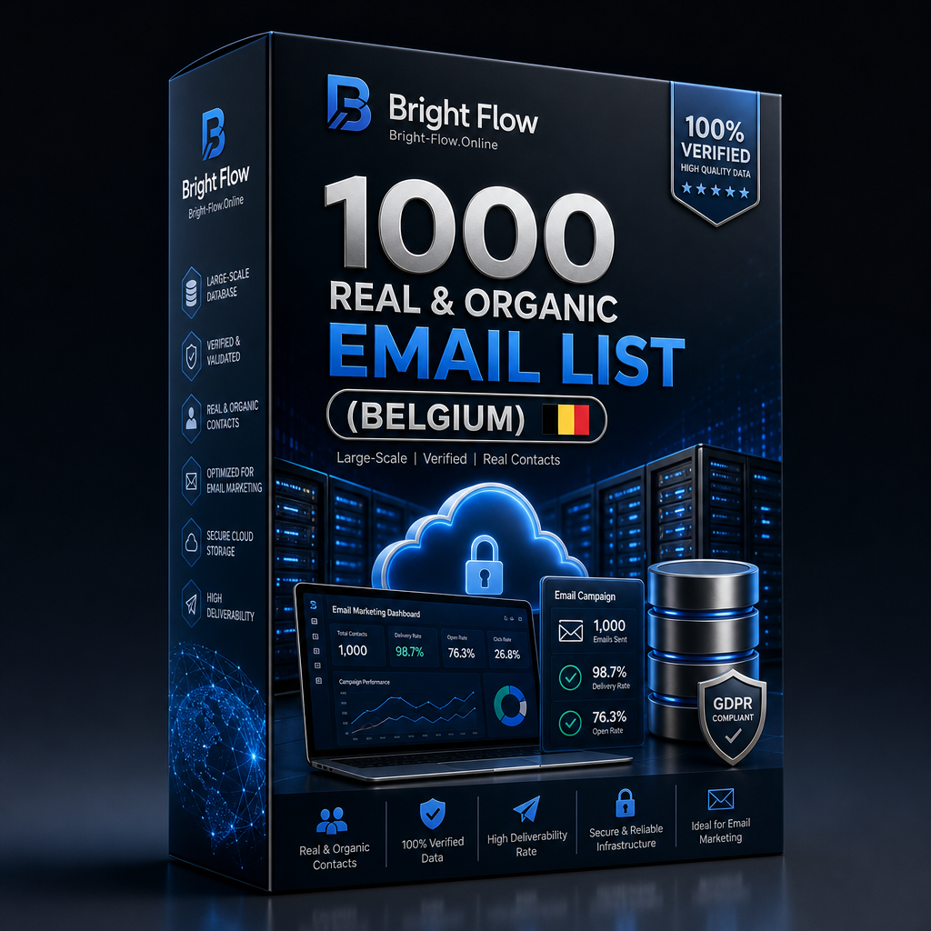 1000 Real &amp; Organic Email List (Belgium)