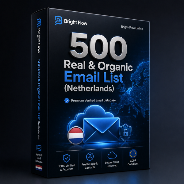 500 Real &amp; Organic Email List (Netherlands)