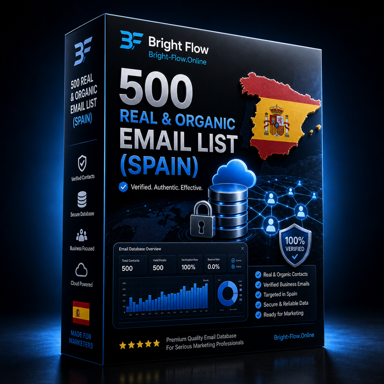 500 Real & Organic Email List (Spain)