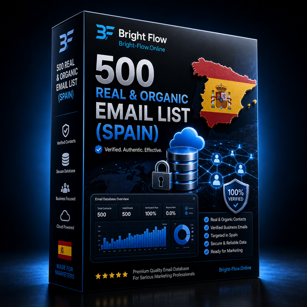 500 Real &amp; Organic Email List (Spain)