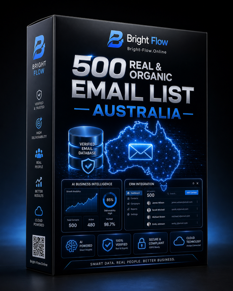 500 Real &amp; Organic Email List (Australia)
