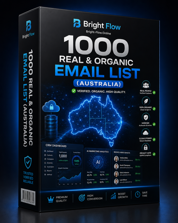 1000 Real & Organic Email List (Australia)