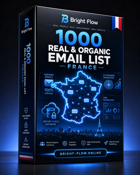1000 Real &amp; Organic Email List (France)