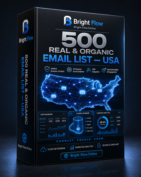 500 Real &amp; Organic Email List (USA)