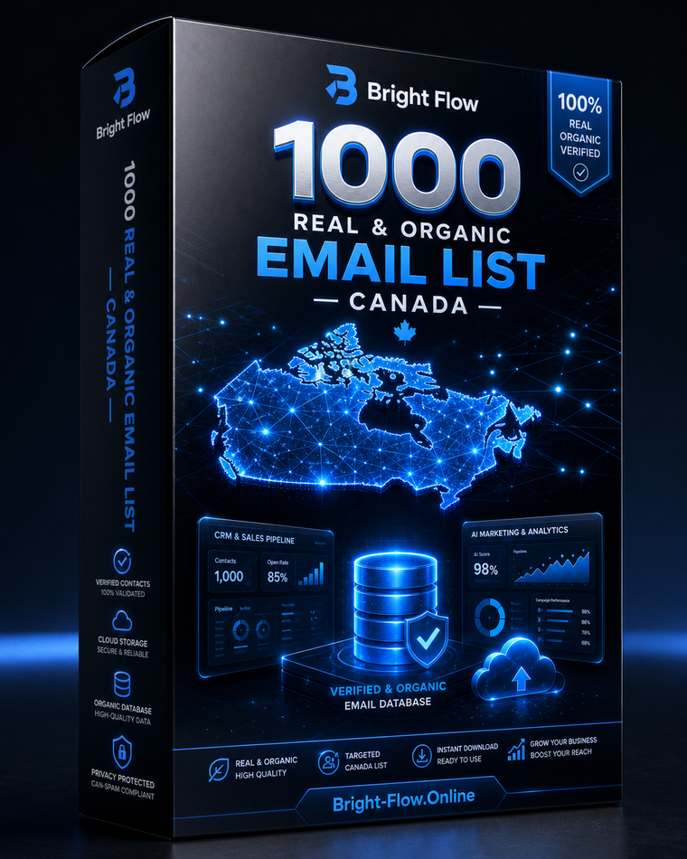 1000 Real & Organic Email List (Canada)