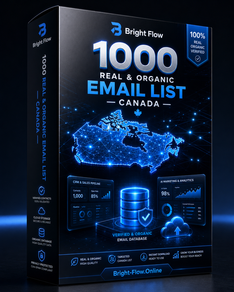 1000 Real &amp; Organic Email List (Canada)