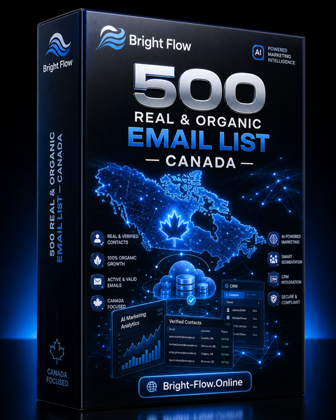 500 Real &amp; Organic Email List (Canada)