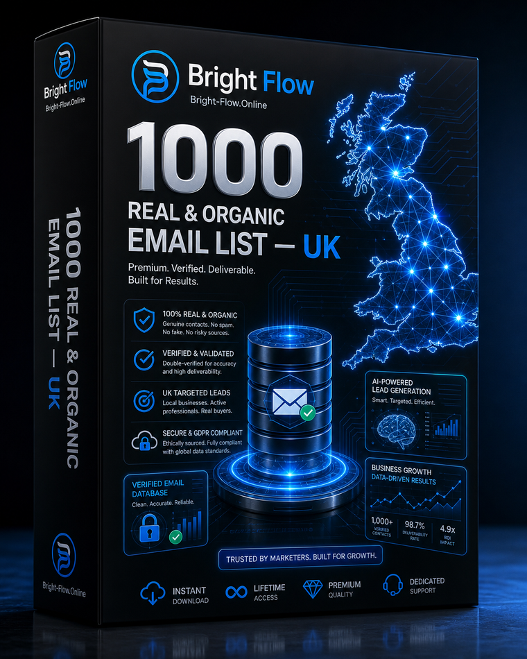 1000 Real & Organic Email List (UK)