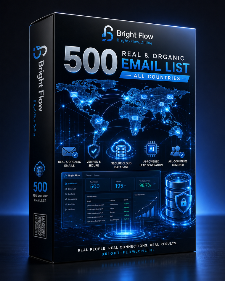 500 Real & Organic Email List (All Countries)